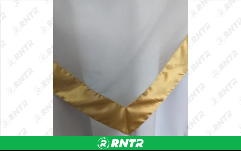  Organza Linen - Ivory Gold - 84in x 84in Overlay – For rent in englewood, colorado – Allwell Rents | RNTR.com – Image 1