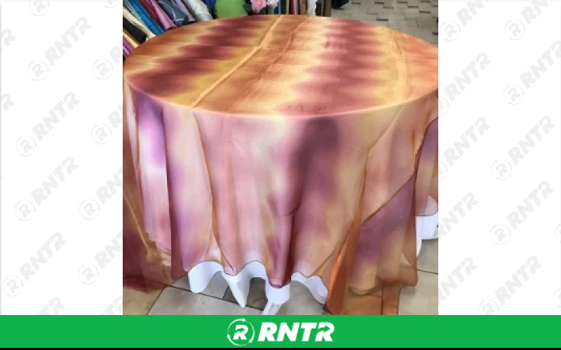  Organza Linen - Sunrise Organza - 84in x 84in Overlay – For rent in englewood, colorado – Allwell Rents | RNTR.com – Image 1
