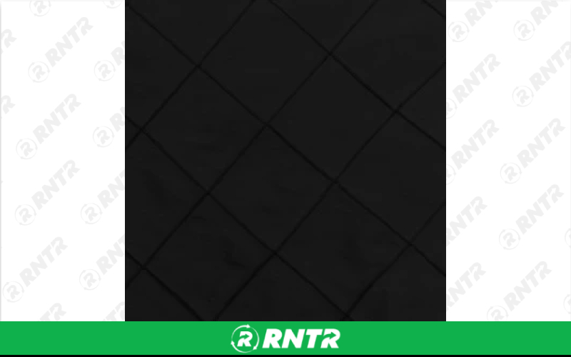  Pintuck Linen - Black - 84in x 84in Overlay – For rent in Englewood, Colorado – Allwell Rents | RNTR.com – Image 1 of 1