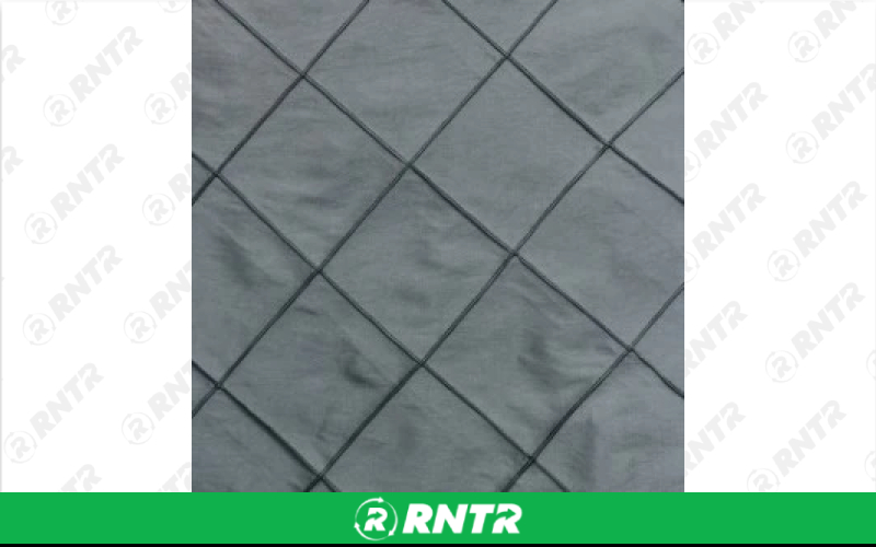  Pintuck Linen - Steel - 96in Round – For rent in englewood, colorado – Allwell Rents | RNTR.com – Image 1