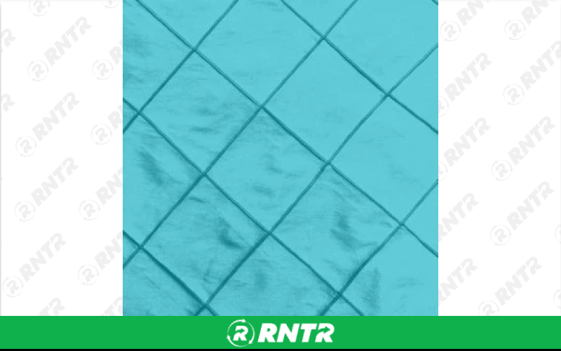 Pintuck Linen - Turquoise - 84in x 84in Overlay – For rent in Englewood, Colorado – Allwell Rents | RNTR.com – Image 1 of 1
