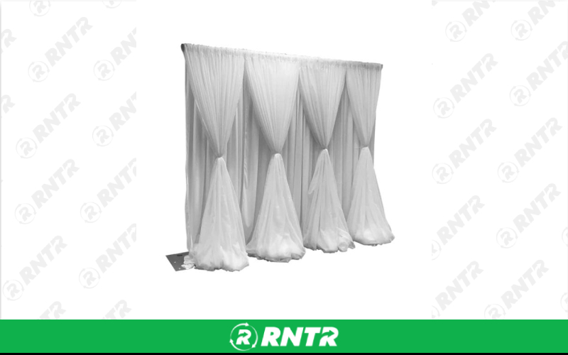 Generic Pipe & Drape- 3' x 10' Section – For rent in Fresno, California – Expo Party Rentals | RNTR.com – Image 1 of 3