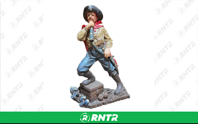 Generic Pirate Statue with Treasure Chest & Telescope -  12 – For rent in Portland, Oregon – Peter Corvallis Productions | RNTR.com – Image 1
