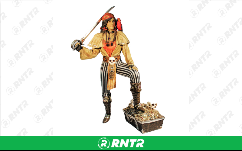 Generic Pirate Wench with Treasure Chest -  6ft – For rent in Portland, Oregon – Peter Corvallis Productions | RNTR.com – Image 1