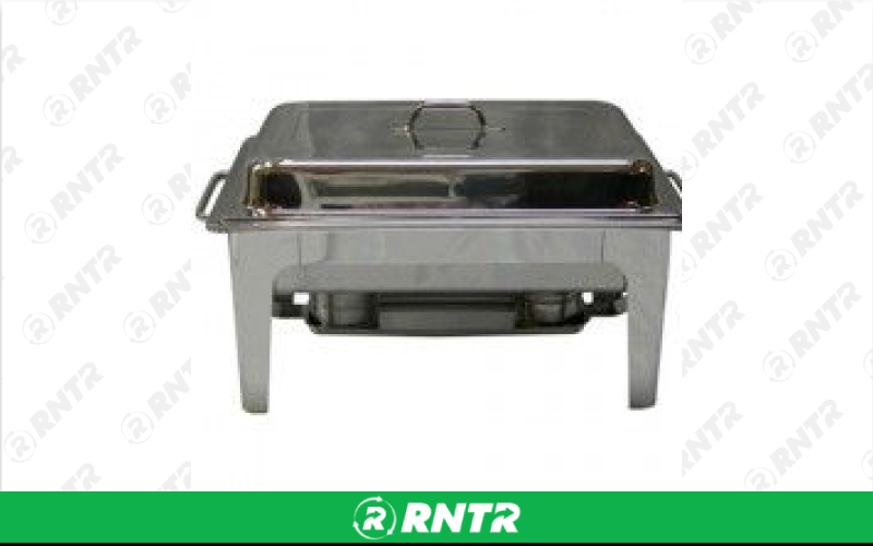 Generic POLISHED RECTANGLE CHAFER 8QT – For rent in Mount Airy, North Carolina – Cooke Rentals MA | RNTR.com – Image 1 of 1