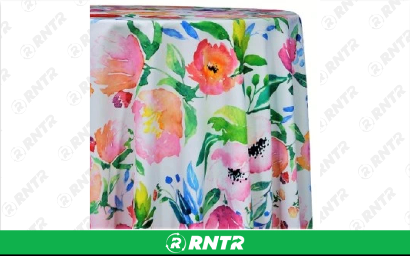  Print Linen - Sofia - 120in Round – For rent in englewood, colorado – Allwell Rents | RNTR.com – Image 1