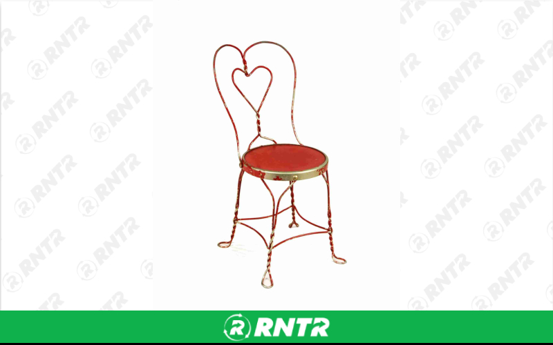 Generic Red Iron Parlor Chair – For rent in Portland, Oregon – Peter Corvallis Productions | RNTR.com – Image 1 of 1