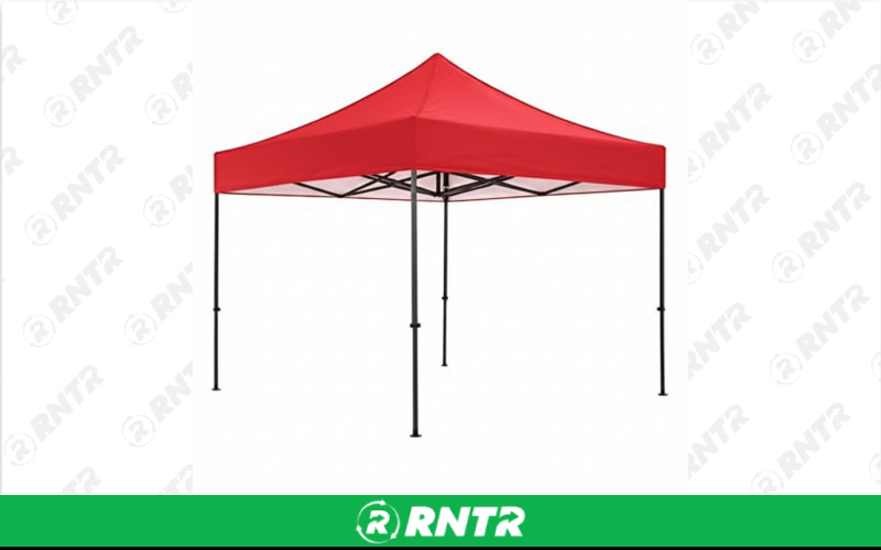 Generic Red Pop Up Tent 10'X10' - 8'x8' at Top – For rent in allendale, michigan – Allendale Ace | RNTR.com – Image 1