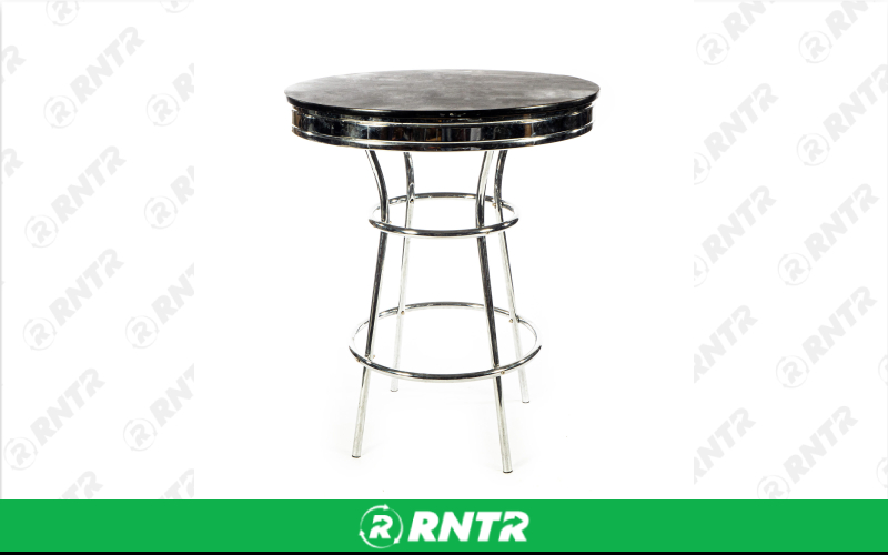 Generic Retro Bistro Table – Chrome – For rent in Portland, Oregon – Peter Corvallis Productions | RNTR.com – Image 3 of 3