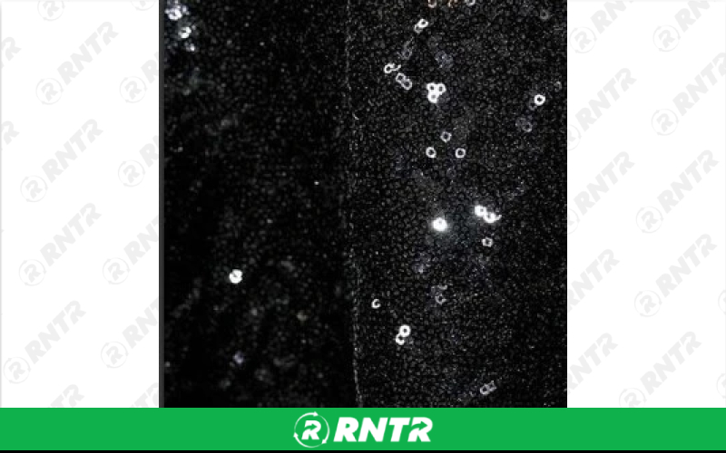 Sequin Linen - Black - 13in x 120in Runner – For rent in Englewood, Colorado – Allwell Rents | RNTR.com – Image 1 of 1