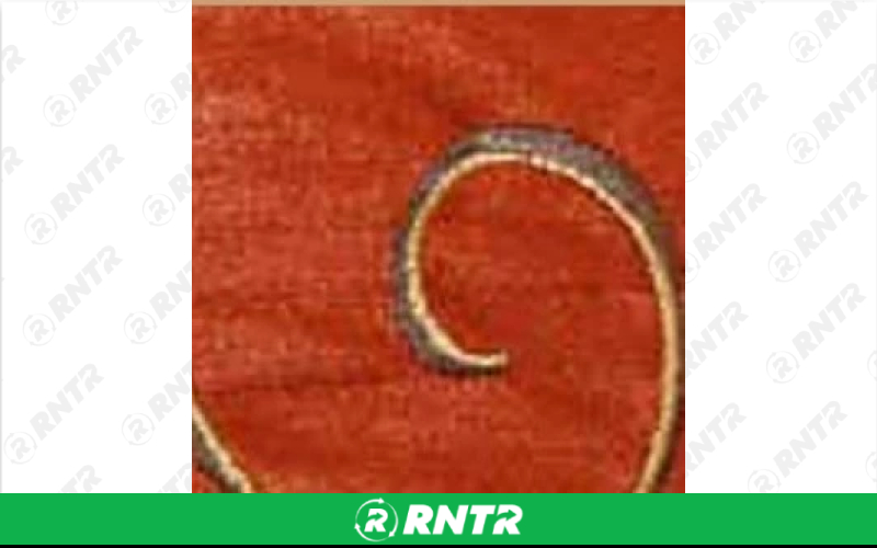  Silk Linen - Burnt Orange Swirl - 132in Round – For rent in englewood, colorado – Allwell Rents | RNTR.com – Image 1
