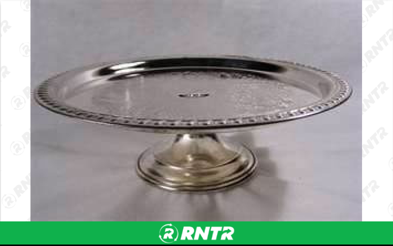 Generic SILVER 12 ROUND CAKE STAND – For rent in Mount Airy, North Carolina – Cooke Rentals MA | RNTR.com – Image 1 of 1