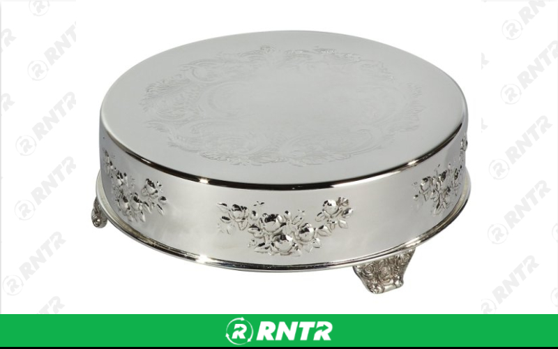 Generic SILVER 14 ROUND CAKE STAND – For rent in Mount Airy, North Carolina – Cooke Rentals MA | RNTR.com – Image 1 of 1
