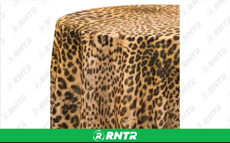  Standard Poly Linen - Cheetah Print - 120in Round – For rent in englewood, colorado – Allwell Rents | RNTR.com – Image 1