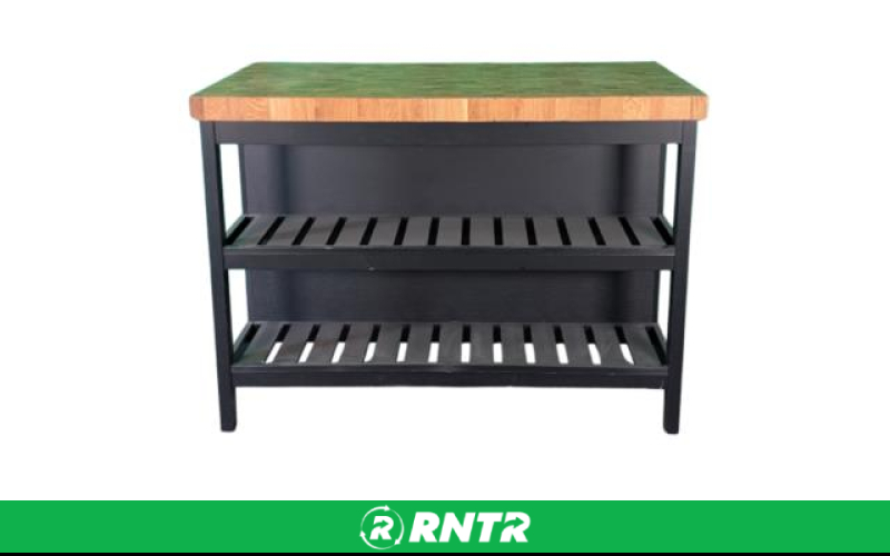 Generic TABLE - BUTCHER BLOCK ISLAND – For rent in Fresno, California – Expo Party Rentals | RNTR.com – Image 1 of 1