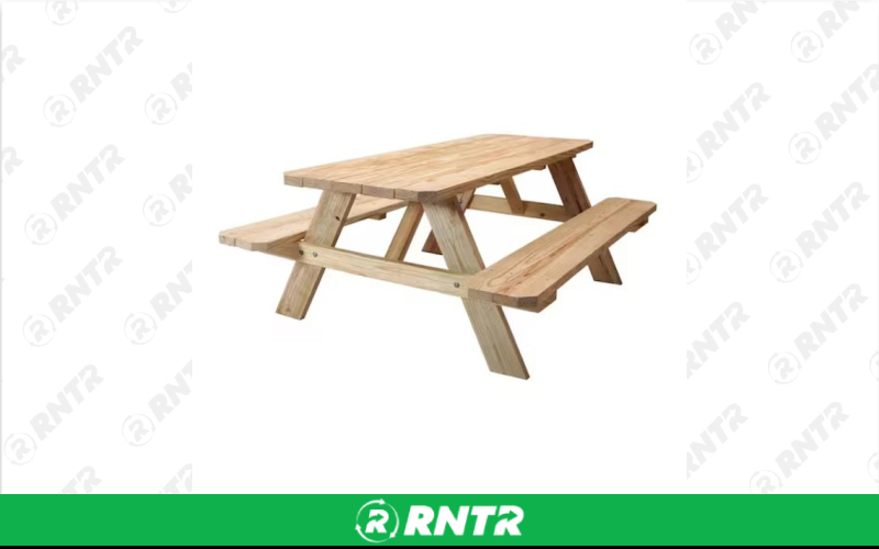 Generic TABLE - WOOD PICNIC W/ UMBRELLA HOLE – For rent in Fresno, California – Expo Party Rentals | RNTR.com – Image 1 of 1