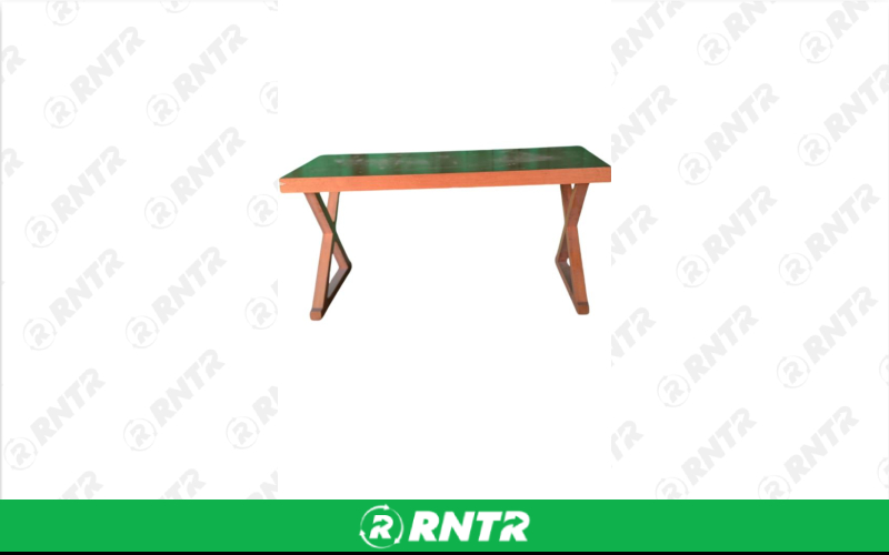 Generic TABLE - WOOD X-LEG – For rent in Fresno, California – Expo Party Rentals | RNTR.com – Image 1 of 1
