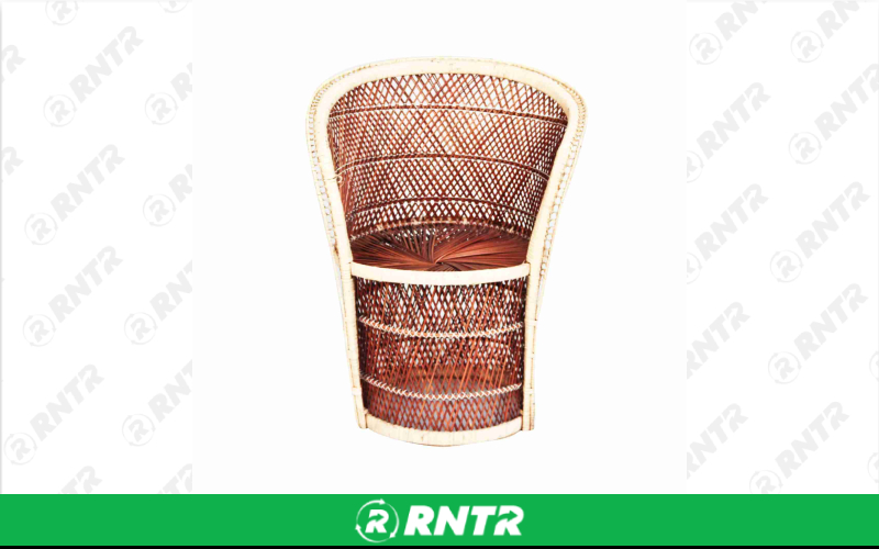 Generic Tan Rattan Barrel Accent Chair – For rent in Portland, Oregon – Peter Corvallis Productions | RNTR.com – Image 1 of 1