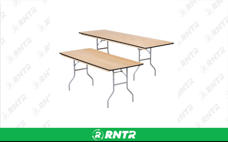 Generic Thin Edge Banquet Table - 6ft x 30in – For rent in Portland, Oregon – Peter Corvallis Productions | RNTR.com – Image 1 of 1