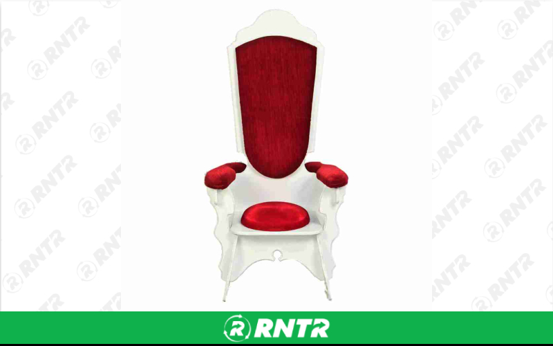 Generic Throne -  White and Red – For rent in Portland, Oregon – Peter Corvallis Productions | RNTR.com – Image 1 of 1
