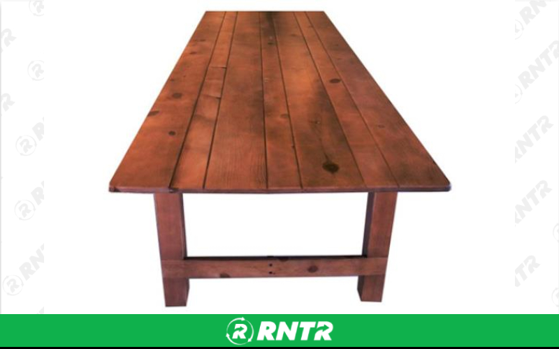 Generic VINEYARD TABLE - 9' (9' X 40) – For rent in Fresno, California – Expo Party Rentals | RNTR.com – Image 2 of 3