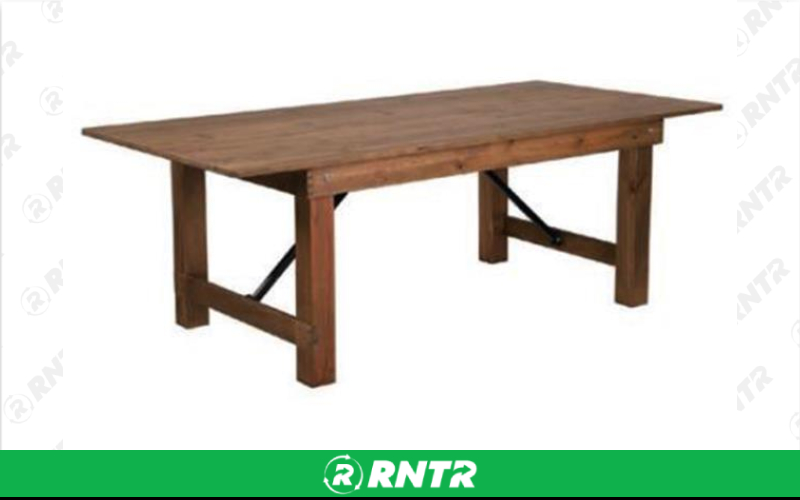 Generic VINEYARD TABLE - 9' (9' X 40) – For rent in Fresno, California – Expo Party Rentals | RNTR.com – Image 3 of 3