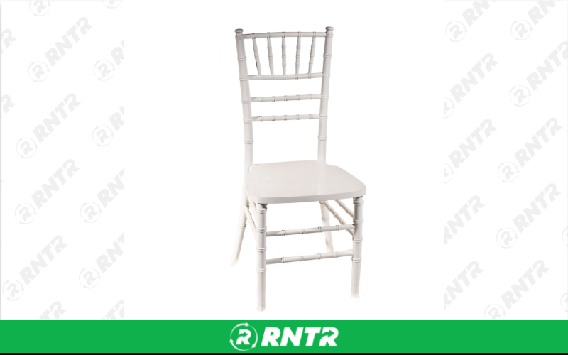 Generic White Chiavari Chair with Cushion – For rent in Portland, Oregon – Peter Corvallis Productions | RNTR.com – Image 1