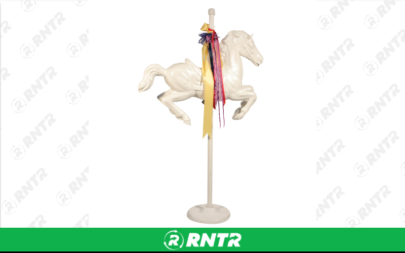 Generic White Paper Mache Carousel Horse – For rent in Portland, Oregon – Peter Corvallis Productions | RNTR.com – Image 1