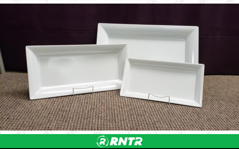 Generic WHITE PLATTER RECT 21 x 13 – For rent in Mount Airy, North Carolina – Cooke Rentals MA | RNTR.com – Image 1 of 1