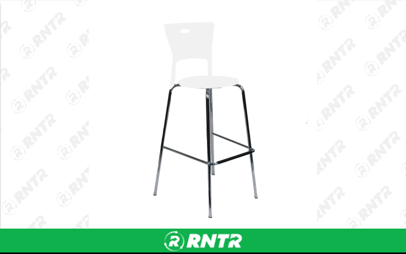 Generic White Stackable Bar Stool – For rent in Portland, Oregon – Peter Corvallis Productions | RNTR.com – Image 1 of 1