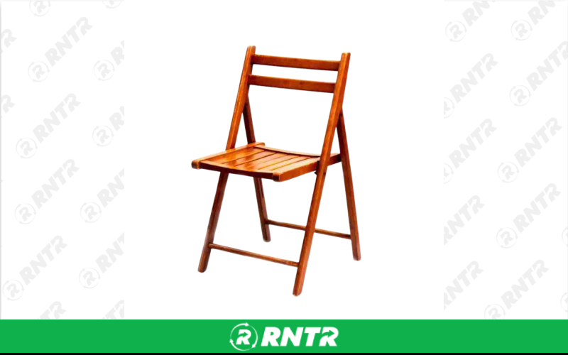 Generic Wood Slat Folding Chair – For rent in Portland, Oregon – Peter Corvallis Productions | RNTR.com – Image 3 of 3