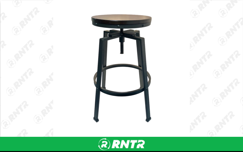 Generic Wood Top Adjustable Bar Stool – For rent in Portland, Oregon – Peter Corvallis Productions | RNTR.com – Image 1 of 1