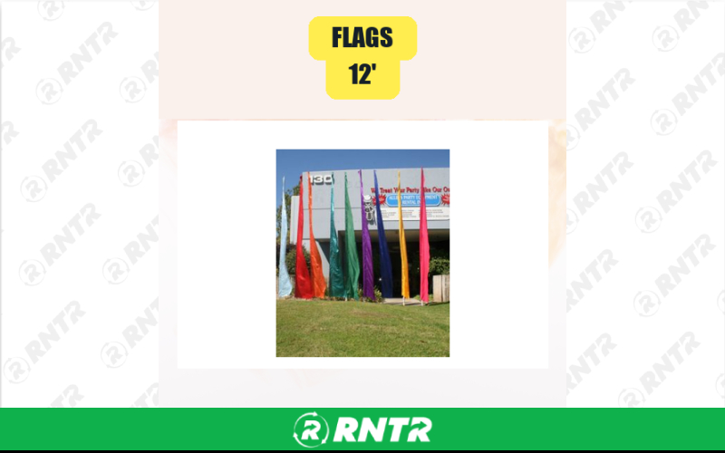 Generic 12' Flags – For rent in san-marcos, california – aras party rentals | RNTR.com – Image 1