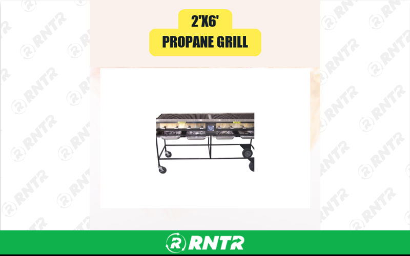Generic 2'x6' Propane Grill – For rent in san-marcos, california – aras party rentals | RNTR.com – Image 1