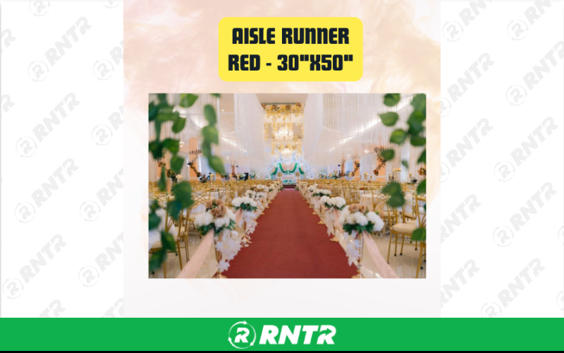 Generic Aisle Runner 30X50 – For rent in san-marcos, california – aras party rentals | RNTR.com – Image 1