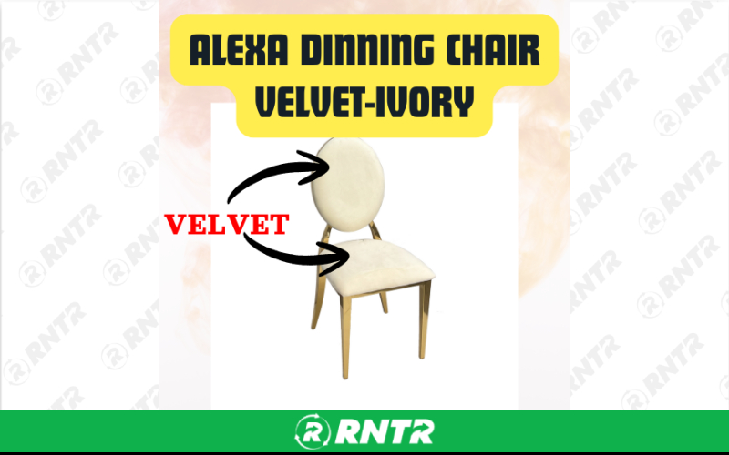 Generic Alexa Dinning Chair VELVET-IVORY – For rent in san-marcos, california – aras party rentals | RNTR.com – Image 1