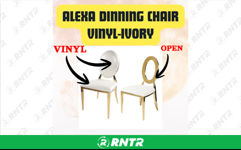 Generic Alexa Dinning Chair VINYL-IVORY – For rent in san-marcos, california – aras party rentals | RNTR.com – Image 1