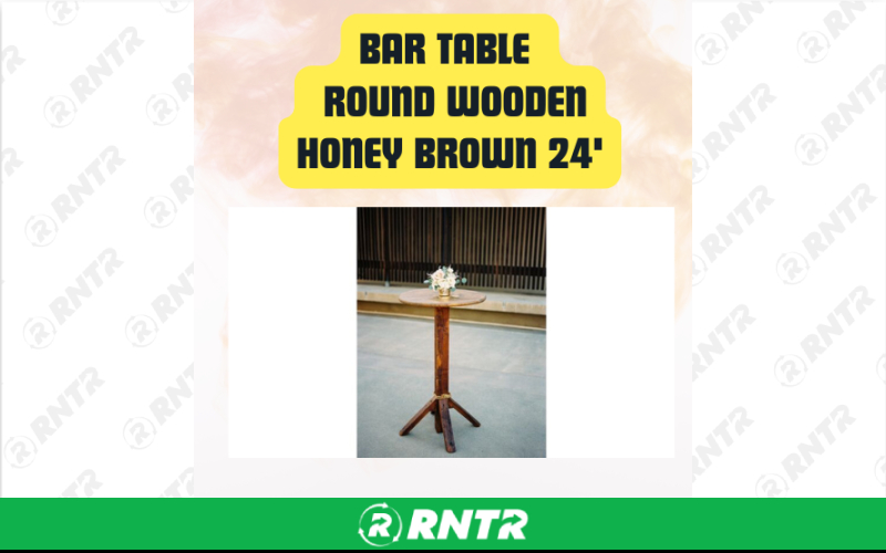 Generic Bar Table - Round Wooden - Cocktail Height Event Table – For rent in san-marcos, california – aras party rentals | RNTR.com – Image 1