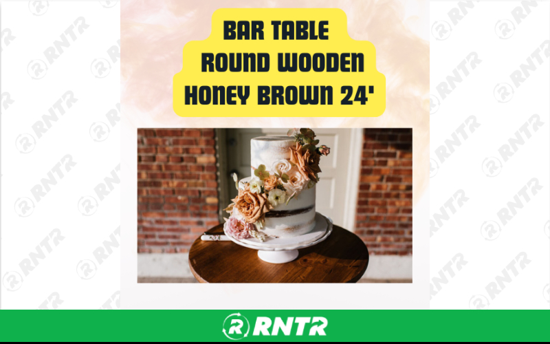 Generic Bar Table - Round Wooden - Cocktail Height Event Table – For rent in San Marcos, California – aras party rentals | RNTR.com – Image 3 of 3