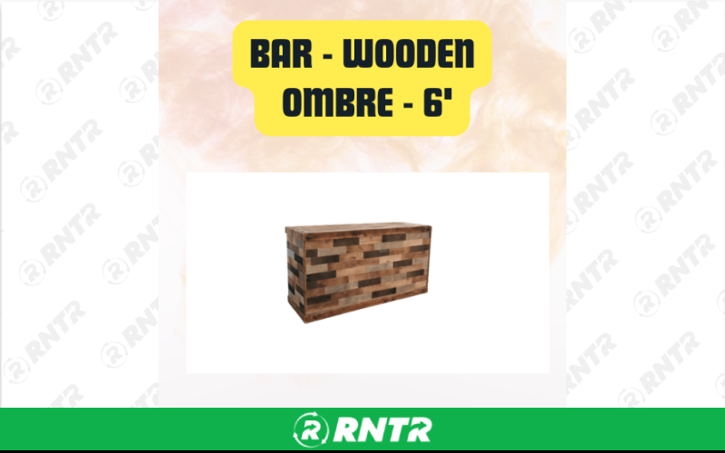 Generic Bar -  Wooden 6' – For rent in San Marcos, California – aras party rentals | RNTR.com – Image 3 of 3