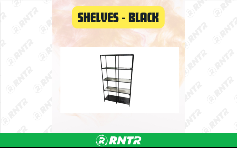 Generic Black Shelves – For rent in san-marcos, california – aras party rentals | RNTR.com – Image 1