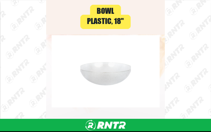 Generic Bowl -  Plastic -  18 – For rent in san-marcos, california – aras party rentals | RNTR.com – Image 1