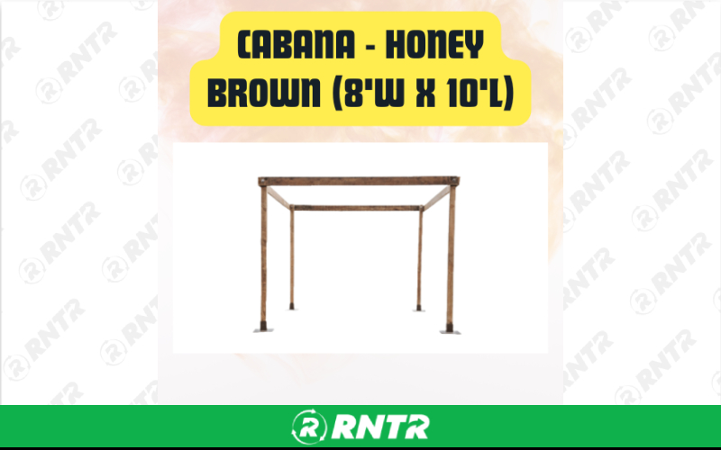 Generic Cabana Honey Brown Rental  - 12'W x 12'L – For rent in san-marcos, california – aras party rentals | RNTR.com – Image 1