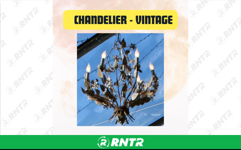 Generic Chandelier Vintage Leaf & Crystal – For rent in san-marcos, california – aras party rentals | RNTR.com – Image 1