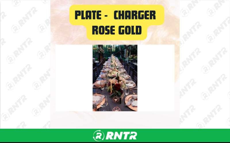 Generic Charger Plate Rose Gold – For rent in San Marcos, California – aras party rentals | RNTR.com – Image 3 of 3