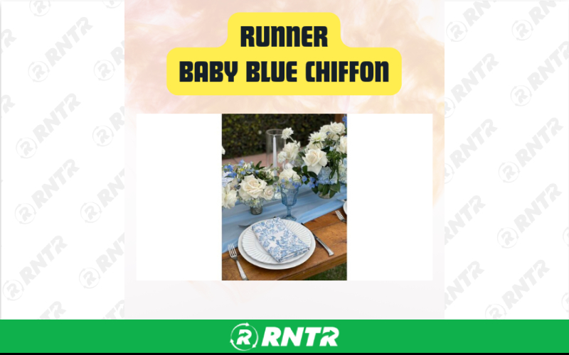 Generic Chiffon Table Runner for 8ft Tables – For rent in San Marcos, California – aras party rentals | RNTR.com – Image 2 of 3