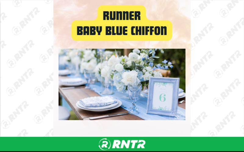 Generic Chiffon Table Runner for 8ft Tables – For rent in San Marcos, California – aras party rentals | RNTR.com – Image 3 of 3