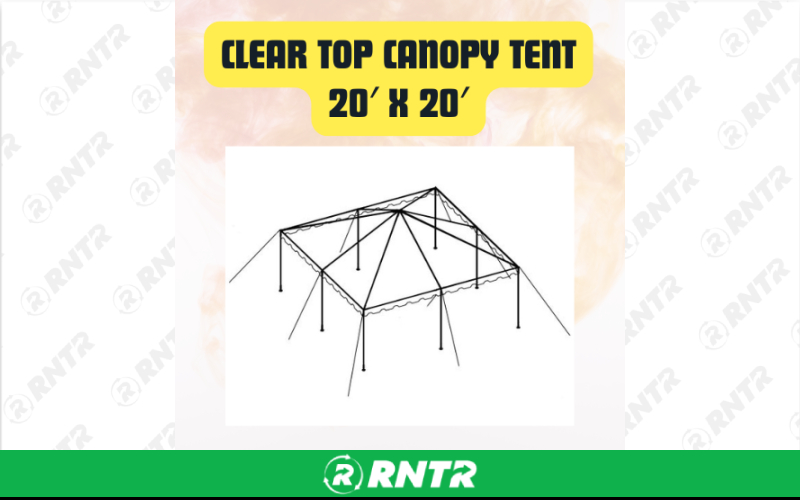 Generic Clear Top Canopy Tent Rental - Elegant Event Tent 20' x 20' – For rent in san-marcos, california – aras party rentals | RNTR.com – Image 1