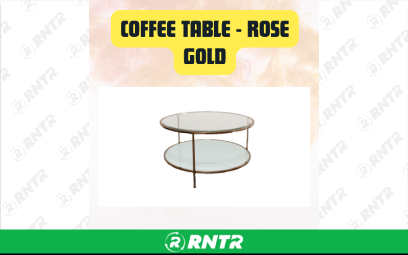Generic Coffee Table Rose Gold | Modern Elegant Living Room Accent Table – For rent in san-marcos, california – aras party rentals | RNTR.com – Image 1