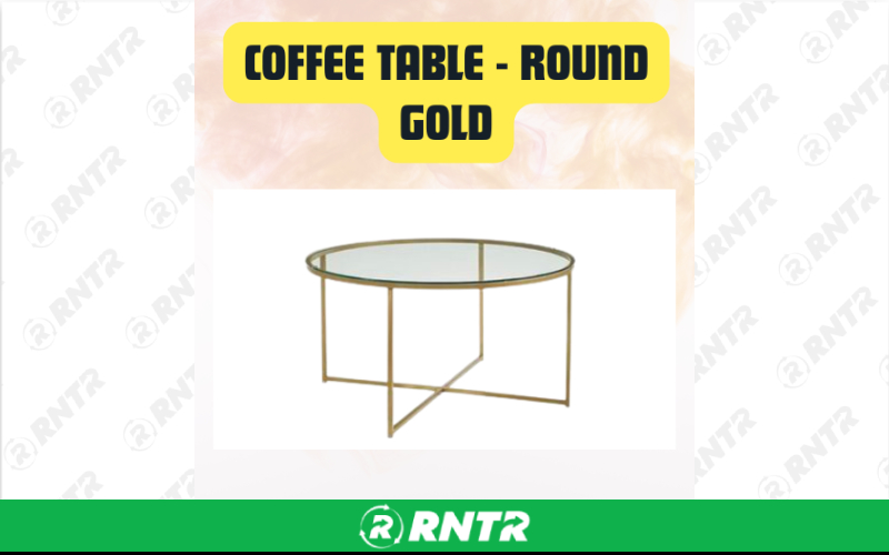 Generic Coffee Table Round Gold | Modern Elegant Centre Table for Living Room – For rent in san-marcos, california – aras party rentals | RNTR.com – Image 1
